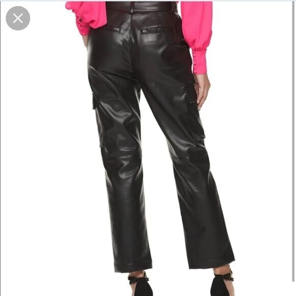 NEW‎ NWT Women's Apt. 9® + Cara Santana Faux Leather Cargo Pants Size 14 - Picture 2 of 11